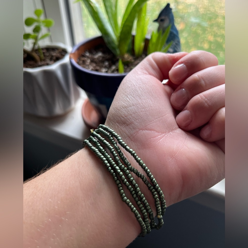 Greed beaded bracelets set